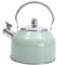 Tetera silbante verde menta – Tetera de agua caliente de acero inoxidable de 2,5 L para uso en interiores y exteriores