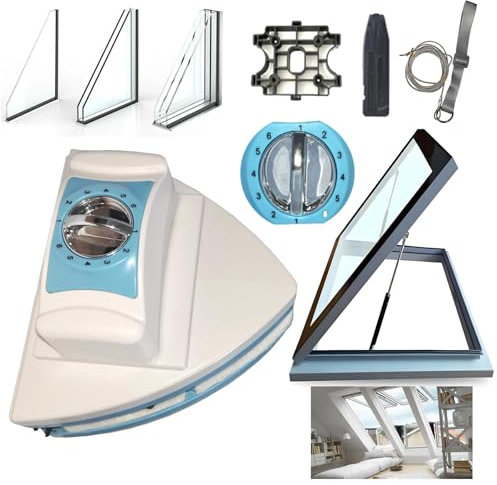 Hooha Dachfenster Putzen Außen Genius Double Side Magnet Fensterreinigung mit Magnetische Fensterreiniger Refill für Dach/Dachboden/Schlafzimmer/Wohnzimmer/Badezimmer Oberlichter (8-40mm)