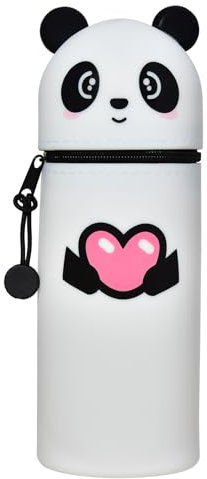 QIURUYUE Kawaii Federmäppchen, 2-in-1 Weiche Silikontasche | Federtasche aus weichem Silikon für Stifte | Federmappe und Stiftehalter | Mäppchen Tiere, Schlampermäppchen