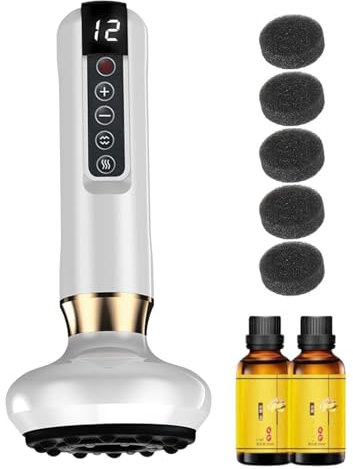 Masseur Anti Cellulite,Masseur De Cellulite à Main électrique,Appareil Cellulite Efficace,Masseur De Par Ventouses électriques,Masseur De Graisse à 12 Niveaux,Pour L'abdomen,Cuisses (Blanc)