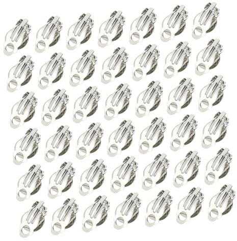 Clip-on Converter 100pcs Non-pierced Ear Clips Comfortable Earring Clamps for Jewelry Making