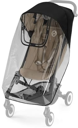 Cybex Rain Cover Agis/Transparent-Transparent PU1 | Protection against wind and weather, easy and quick to put on, protective cover with side air holes