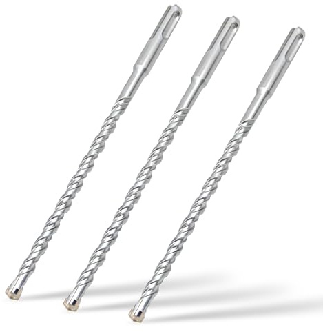 Set 3 Broca para hormigón SDS Plus 6x160mm,4 cortes de metal duro y doble hélice,para piedra natural,hormigón