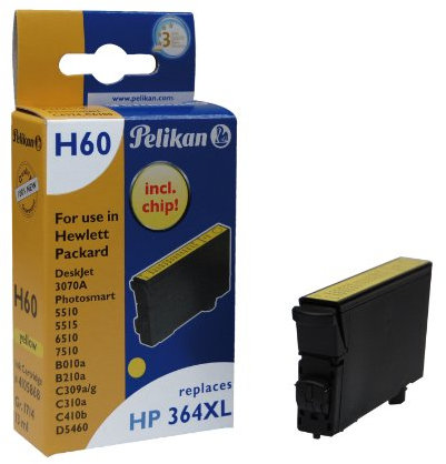 Pelikan H60 Druckerpatrone ersetzt Hewlett Packard HP364/XL CB325EE, 13 ml, gelb