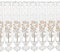 Plauener Spitze by Modespitze, Store Bistro Gardine Scheibengardine mit Stangendurchzug, hochwertige Stickerei, Höhe 50 cm, Breite 144 cm, Creme/Beige/Lachs
