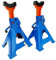 Chandelles 3T (Paquet de 2) – 300–415 mm – À crémaillère + goupille – Patins en Caoutchouc Antidérapant– Support de Levage Voiture, SUV et 4×4
