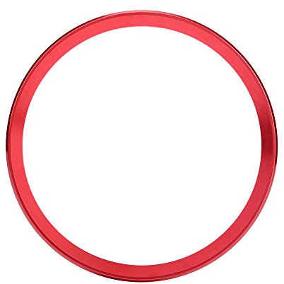 Qiilu Lenkrad Emblem, Aluminiumlegierung Auto Lenkrad Ring Abdeckung Trim kompatibel für A1 A3 A4 A5 A6 Q3 Q5(Rot)