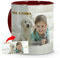 Taza Personalizada con Foto y Texto. Regalo Personalizado Día del Padre. Taza para Personalizar con Nombre. Detalle Único para el Día de la Madre. Tazas Amor. Interior y Asa Granate