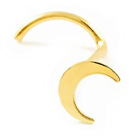 Piercing für Naseglatte Mond - Gelbgold 18 Karat (750) - Geschenkbox - Garantiezertifikat