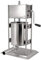 Zelsius Remplisseur professionnel de saucisses en acier inoxydable + quatre tubes de remplissage différents | Presse à saucisses, machine à saucisses avec boîte de vitesses (10 litres, Argent)