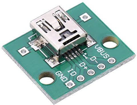 Mini USB zu DIP Adapter, 5 P USB Buchse Lötbar für 2,54 mm PCB Board DIY USB Netzteil Micro USB Breakout Board