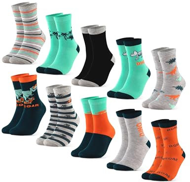 Occulto Jungen & Mädchen Motiv Socken 10er Pack (Modell: Fantasia) Dschungel 27-30