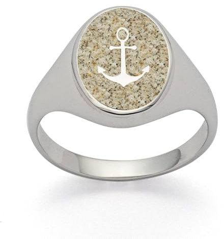 DUR Unisex SiegelringAnker aus 925er Silber Größe 58 (18.5) R5493.58, 58 (18.5)