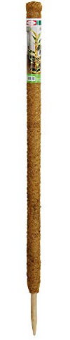 bellissa 1 Stück Kokos-stab, Moos-stab - Rankstab für Pflanzen – Pflanzstütze Kletterhilfe für Blumentöpfe – Sets und Längen 110 cm Ø 45mm
