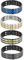 JewelryWe Schmuck 4pcs Magnetarmband Herren Magnet Therapie Edelstahl Groß Schwer Breit Glieder Link Armband Gesundheit Armkette Armreif für Männer