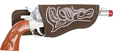 Funidelia | Cowboy Pistole mit Hülle für Herren und Damen - Indianer, Cowboys, Western, Western - Farben: Bunt, Zubehör für Kostüm - Lustige Kostüme für Deine Partys