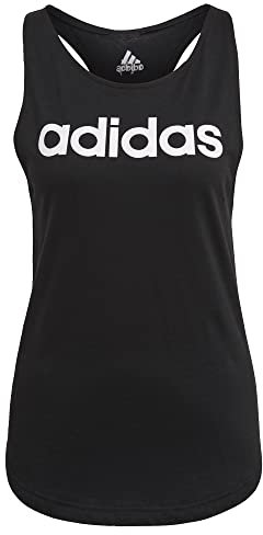adidas Femme Essentials Loose Logo Tank Top, Black / White, M
