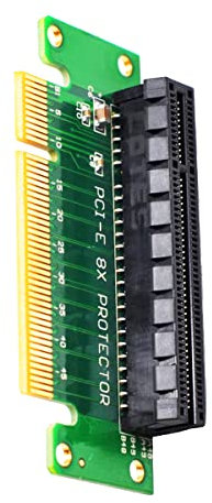 WLGQ PCI-E 8X Stecker auf Buchse Riser Karte PCI Express X8 Links 90 Grad Adapter, PCIe geeignet für Server, Desktop, Bitcoin Mining Machine Transfer