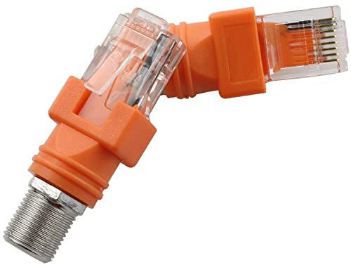 BLLNDX Lot de 2 adaptateurs de coupleurs coaxiaux RF vers RJ45 femelle vers RJ45 mâle