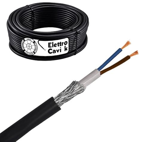 CAVO ARMATO FRORAR 2x2,5 mm² ANTIFIAMMA ANTIRODITORE BIPOLARE 2 POLI PER USO INTERNO ED ESTERNO 100 METRI - MARCA ELETTRO CAVI K