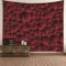 Banemi Psycodelic Wandteppich, Vintage Wandbehang Rot 3D Geometrisches Muster Polyester Wandbehang Wanddeko für Wohnheim 210x140CM