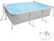 tectake® Piscina Desmontable Rectangular, Filtro Depurador Incluido, Construcción Robusta, PVC Duradero, Piscina Exterior, Rápido Montaje y Desagüe, Piscinas Grandes para Jardín y Terraza - Gris