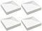 4 Packungen 8,9 cm Vinyl Pyramide Stil Zaunpfostenkappe/Vinyl-Pfostenkappen perfekt für 8,9 x 8,9 cm Vinyl-Zaunpfosten – weiße PVC/Vinyl-Zaunpfostenkappe