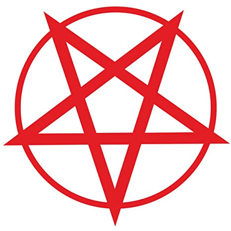 Spaß Kostet Aufkleber Pentagramm 666 Hell is here (Wetterfest)