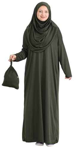 Prien Gebetskleidung Für Frauen Mit Tasche Hijab, Islam Damen Kleidung Set, Abaya Kopftuch, Muslim Kleider, Khimar