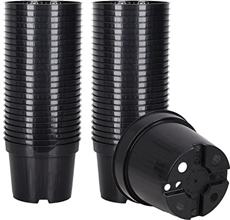 Pullmer Anzuchttöpfe ø 9 cm, 50 Stück, rund Pflanzentöpf für Aussaat, für Sämlinge oder Stecklinge, Pikiertöpfe Kunststoff, ideal für Gewächshaus oder Hausgarten (50,ø 9cm)