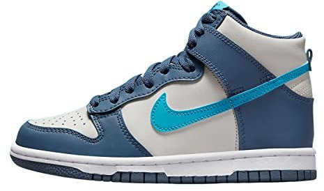 Nike Dunk Hi Retro Basketballschuhe für Herren, Blitz Hellblau Knochen 006, 36 EU