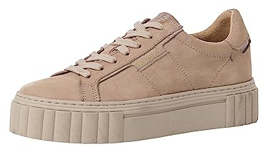 Tamaris Damen Schnürer Leder beige 42