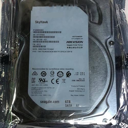 MIDTY HDD For Hikvision 6TB 3.5 SATA 6 Gb/s 256MB 5400RPM For Internal Hard Disk For Surveillance HDD For ST6000VX001