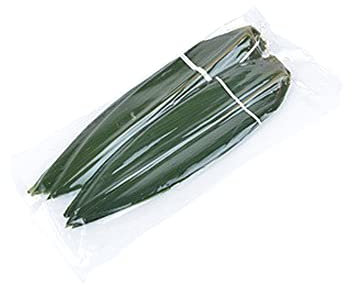 ZIUKENR Feuilles de bambou décoratives japonaises emballées sous vide, feuilles de bambou Zongzi fraîches, décorations Sashimi (M)
