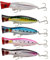 Exogio 5 Stück Popper-Köder, Gummifische, Barsch, Forellen, Meer Angeln, Angelzubehör, 12,5 cm, 40 Gramm