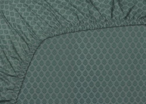 PiP Studio Perkal-Spannbettlaken Thousand Leaves Farbe Blue Grey Größe 100x200 HH: 25