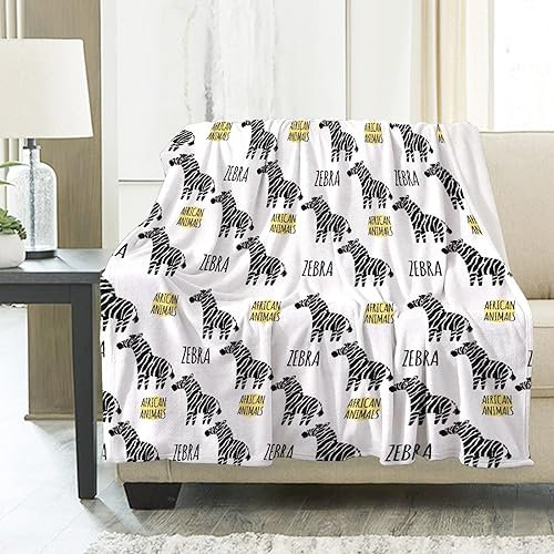 SJSXWQN Decke Graues Zebra Kuscheldecke Flauschig für Bett und Sofa Extra Weich Warme Mikrofaser Wohndecke Fleecedecke als Sofadecke Couchdecke Kuscheldecke - 180x200 cm