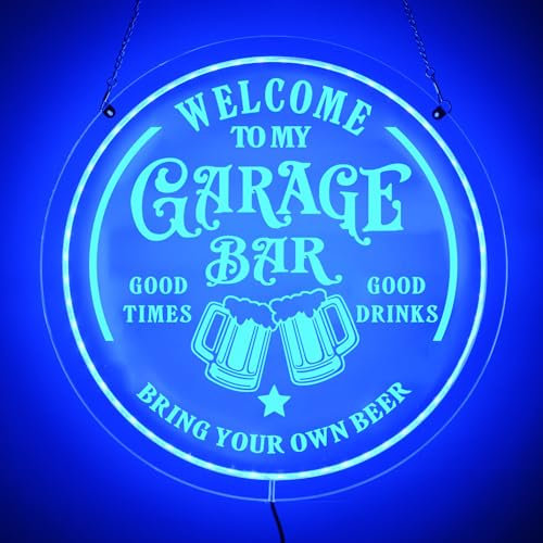Garagen Neonschild, Personalisiertes Garagen Getränkeschild Für Männer, Garagen Neonlicht, Garagen LED Schild, Garagennamensschild, Garagen Leuchtschild, Garagendekoration
