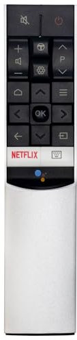 AULCMEET RC602S-JUR2 Telecomando di ricambio vocale compatibile con TCL UHD HDR LED Smart Android TV serie C76 55DC760 65DC760 ES56 serie 32ES560 40ES560 ES58 serie 32ES580