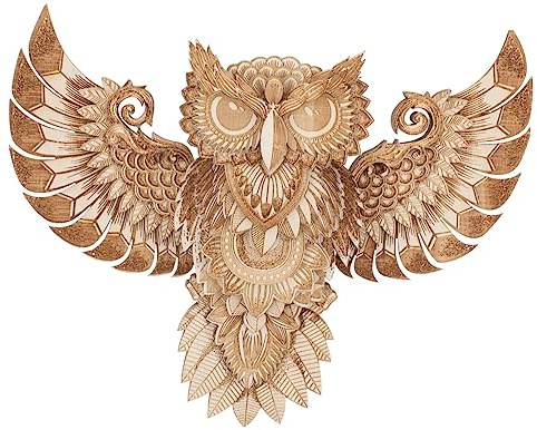 Warmhm Einzigartiger Hölzerner Eulen-hängeschmuck Eulen- Für Die Dekoratives Wohnaccessoire