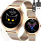 Retoo Smartwatch Damen Herren Telefonfunktion 1,04 Voll Touch Fitnessuhr Sportmodi GPS Ortungsgerät Pulsuhr Schlafmonitor Herzfrequenz Sportuhr Armbanduhr Stoppuhr Gold