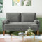 Vesgantti Small 2 Seater Sofa Grey, Comfy Sofa Couch with Spring Cushion, Velvet Sofa with Wood Legs, Modern Love Seat Sofa, Sofa 2 Seater for Living Room, Small Sofa for Bedroom, Grey Office Sofa