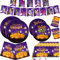 Halloween Vaisselle Assiette Kit, 50 Pcs Party Supplies Set pour 10 Invités, Assiettes en Papier Citrouille et Fantôme Assiettes à Dessert Gobelets en Papier Pailles Serviettes Vaisselle