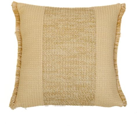 Housse de Coussin Effet Raphia - À Bande - Carré - 45x45cm - Déco Arts
