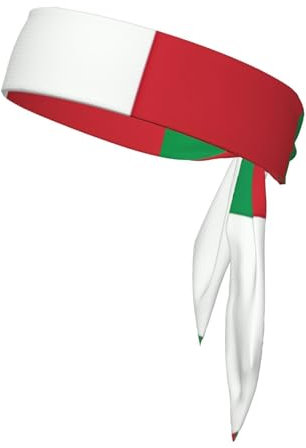 WZYWHJ Stirnbänder mit Italien-Flaggenmuster, Sport-Kopfband, Stirnband für Damen und Herren, Haarband für Laufen, Workout, Fußball