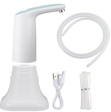 Ruuizksa Dispensador de agua automático, bomba de agua eléctrica recargable por USB, dispensador de agua con control táctil