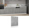 ShGaxin Panel para lavavajillas contrachapada Gris hormigón 45x3x67 cm, Lavavajillas Panelable, Cocina Proteger Electrodoméstico, Panel Delantero para Lavavajillas