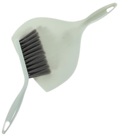 ABOOFAN Kurzes Besen Und Kehrschaufel Satz Kleiner Reinigungsbesen Aus Kunststoff Multifunktional Tragbar Für Schreibtisch Tastaturen Büro Zuhause