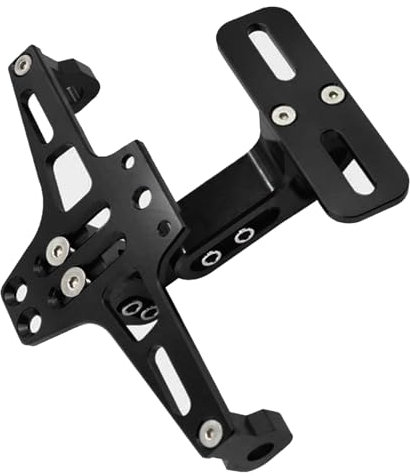 GAOSHA Nummernschildhalterung für Motorrad, hinten, verstellbar, für Roller, Motorrad, Aluminium, Nummernschildhalterung