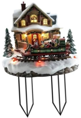 Sharplace Weihnachts-Gartenstecker, Dekoration, dekorativer Pflanztopfstecker, Acryl, Hofschild, Blumentopfstecker für Hof, Zimmerpflanzen, Rasen